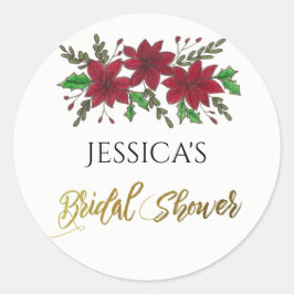 Adesivo Redondo Nome do Chá de panela do Buquê de Férias