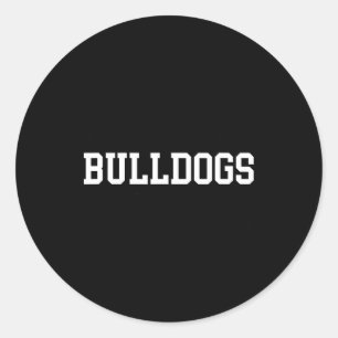 Adesivo Redondo Nome do Espírito Escolar Leopard Bulldogs Fan Team