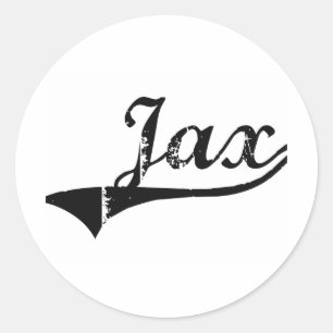 Adesivo Redondo Nome do Estilo Clássico do Jax