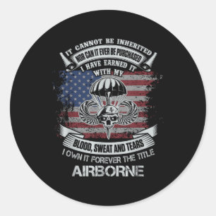 Adesivo Redondo Nome Do Exército Americano Veterano Fla