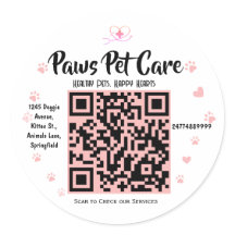 Nome do logotipo da loja de animais Paws Pet Care