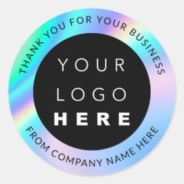 Adesivo Redondo Nome do logotipo personalizado Hológrafo da Web Ob