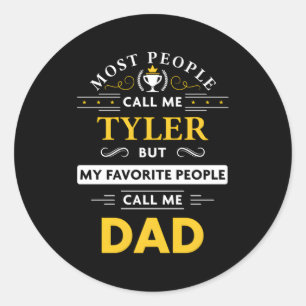 Adesivo Redondo Nome do Tyler Meu Pessoas Favorito Me Chamar Pai