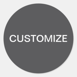 Adesivo Redondo Nome Editável em Negrito Moderno, Empresa ou Marca