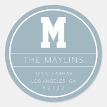 Nome exclusivo e Modelo Monograma | Dusty Blue