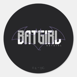 Adesivo Redondo Nome Hi-Tech da Batgirl Gráfico