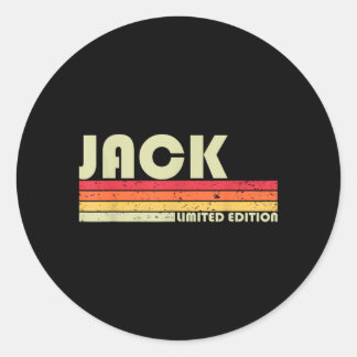 Adesivo Redondo Nome Jack Presente Personalizado Divertido Retro V