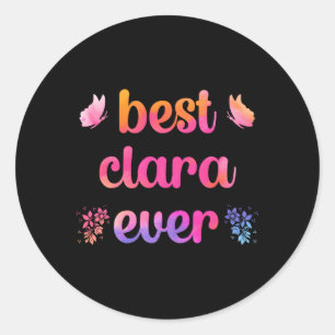 Adesivo Redondo Nome Melhor Clara Nunca Clara