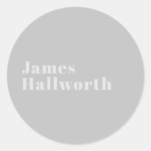 Adesivo Redondo Nome Mínimo Retroativo (ou outro texto)