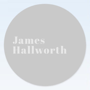 Adesivo Redondo Nome Mínimo Retroativo (ou outro texto)