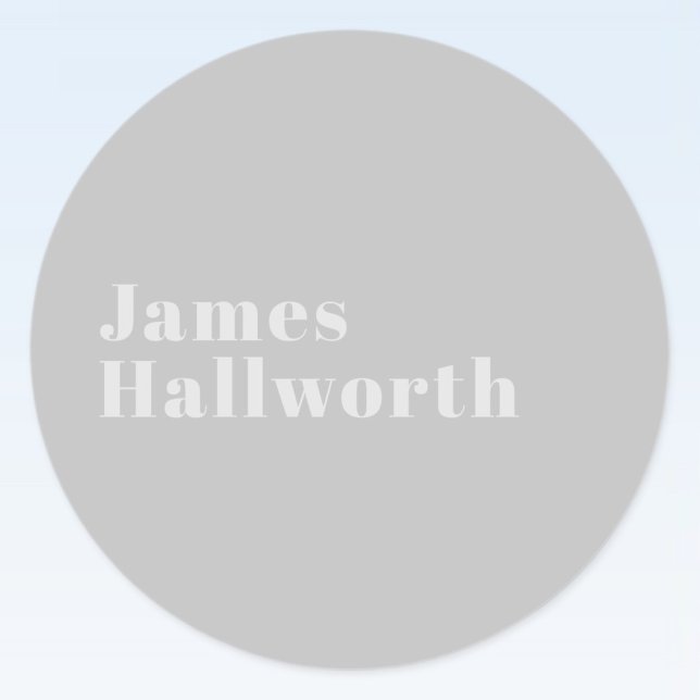 Adesivo Redondo Nome Mínimo Retroativo (ou outro texto) (Criador carregado)