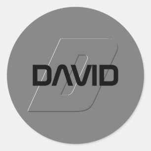 Adesivo Redondo Nome & Monograma Personalizáveis Fixe