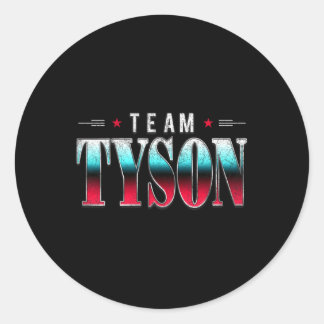 Adesivo Redondo Nome Personalizado da Família Tyson Tyson Vintage