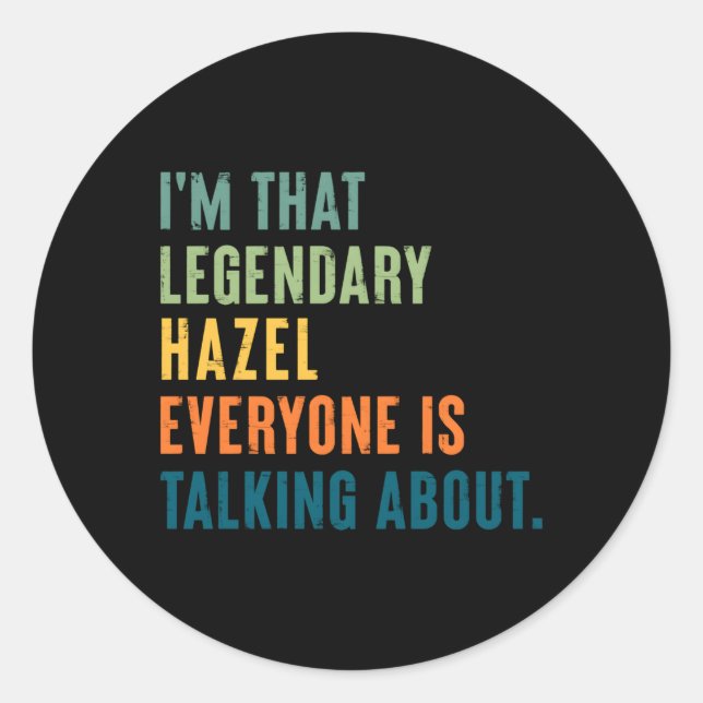 Adesivo Redondo Nome Personalizado de Perigo Legendário (Frente)