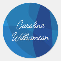 Nome Personalizado Favor de Graduação Azul Vibrant