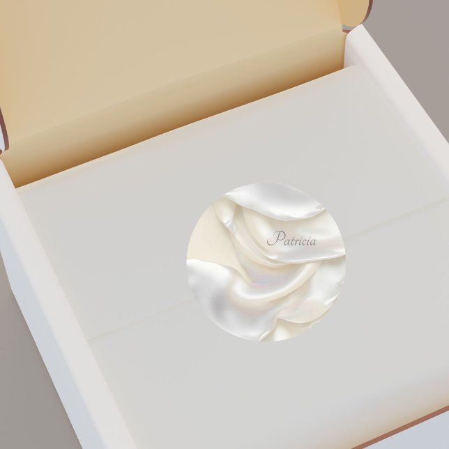 Adesivo Redondo Nome Personalizado Mãe Legante de Pearl Shell Ivor (Criador carregado)