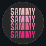 Adesivo Redondo Nome Personalizado Sammy I Love Sammy Vintage<br><div class="desc">Nome Personalizado Sammy I Love Sammy Vintage</div>