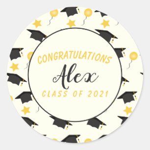 Adesivo Redondo Nome Personalizar Classe De Formando De parabéns