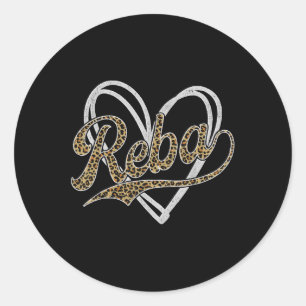 Adesivo Redondo Nome Reba Vintage Estilo Retro 70s 80s Primeiro Pa