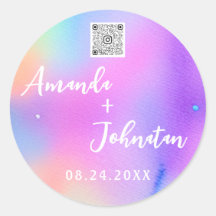 Nome Salvar Data Código Qr Logotipo Holográfico