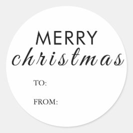 Adesivo Redondo Nome Simples do presente de Natal