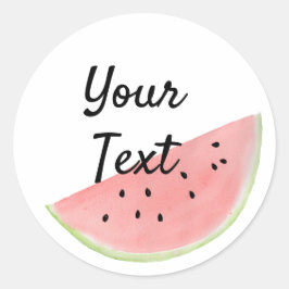 Adesivo Redondo Nome Watermelon Sticker for Party, Cards