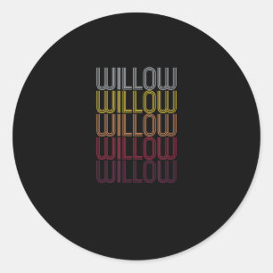Adesivo Redondo Nome Willow Presente Personalizado Primeiro Nome