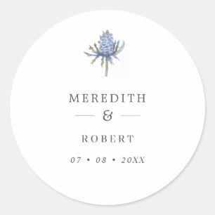 Adesivo Redondo Nomes Simples De Casamento De Caracteres De Aquare