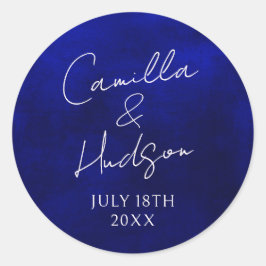 Adesivo Redondo Nomes Simples Envelope Favorito Data de Casamento