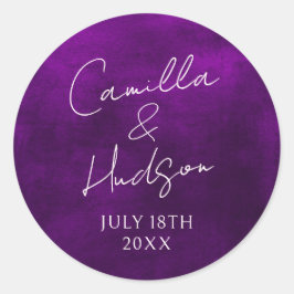 Adesivo Redondo Nomes Simples Envelope Favorito Data de Casamento