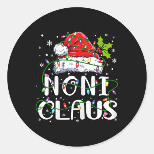 Adesivo Redondo Noni Claus Christmas Santa Hat Matching Family Xma
