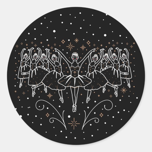 Adesivo Redondo NONO DIA DE NATAL / Vinhetas de Natal (Frente)