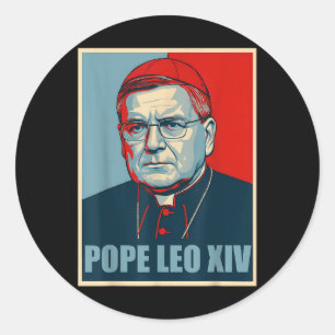 Adesivo Redondo Nope Da Pope De Chicago Leo Xiv Provost Tee