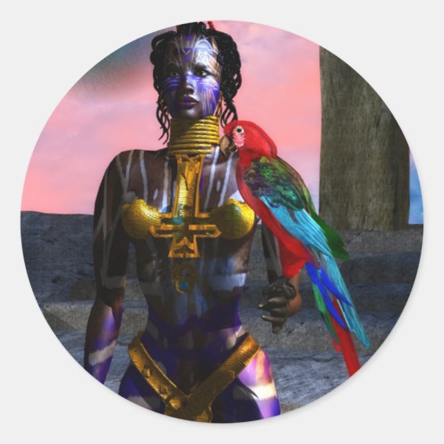 ADESIVO REDONDO NORA CYBER WARRIOR (Frente)