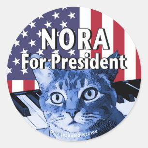 Adesivo Redondo Nora para o presidente #4