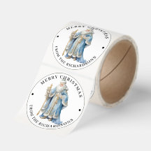 Nordic Santa, German St Nick Blue Merry Christmas 