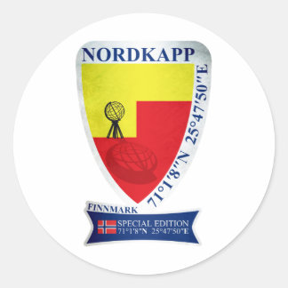 Adesivo Redondo Nordkapp. Norway Special Edition