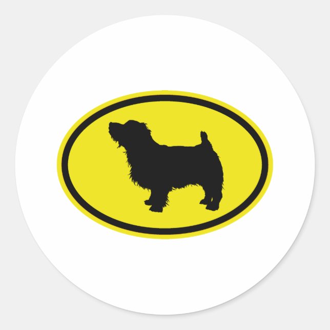 Adesivo Redondo Norfolk Terrier (Frente)