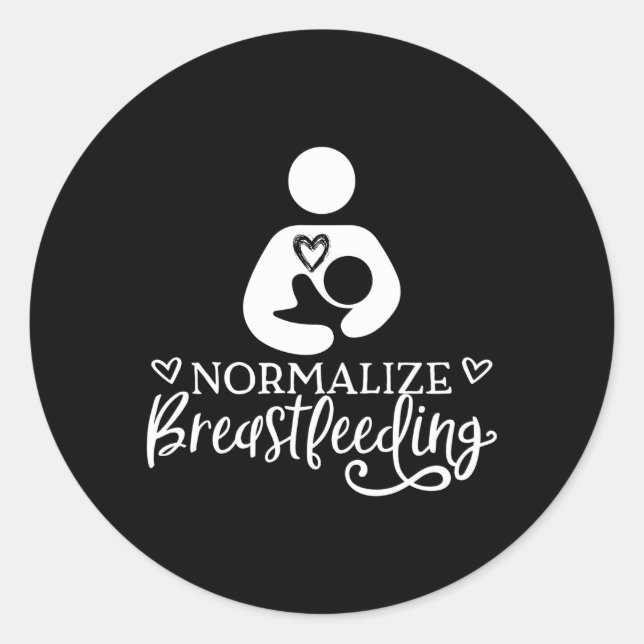Adesivo Redondo Normalize o amamentação amamentando mães La (Frente)