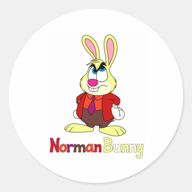 Adesivo Redondo Norman Bunny (Frente)