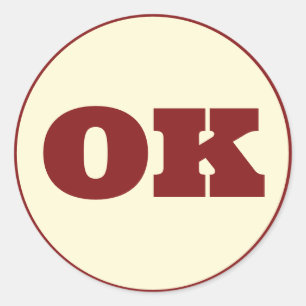 Adesivo Redondo Norman (OK) - Cream x Crimson