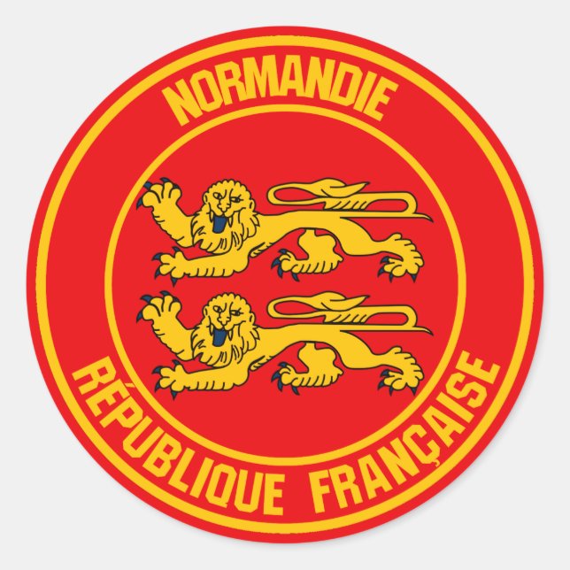 Adesivo Redondo Normandie Round Emblem (Frente)