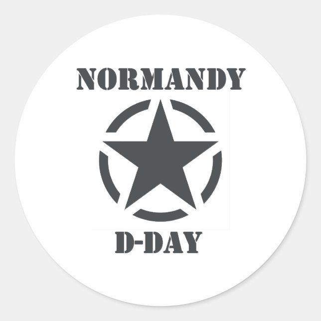 Adesivo Redondo Normandy D-Day (Frente)