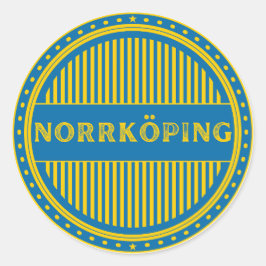 Adesivo Redondo Norrköping City Pride Emblem – Swedish Identity