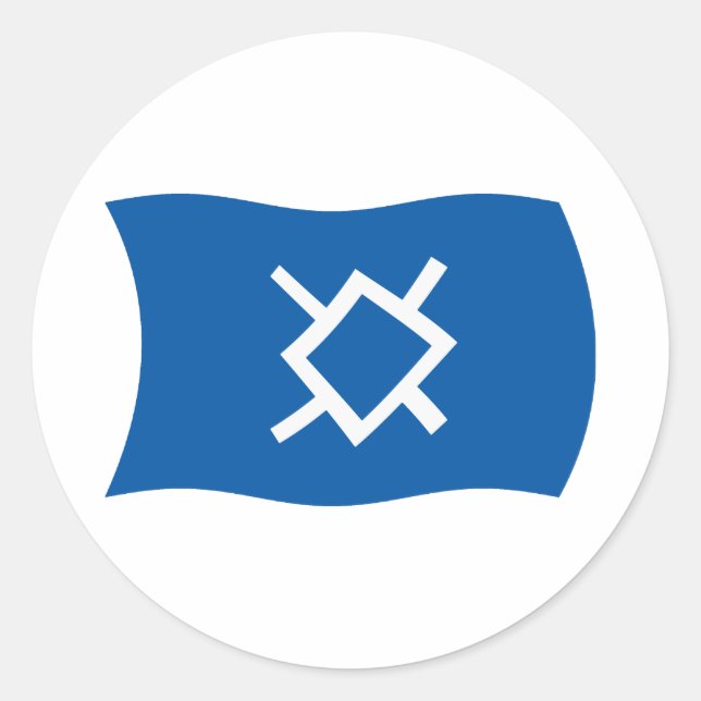 Adesivo Redondo Norte Cheyenne Flag Sticker (Frente)