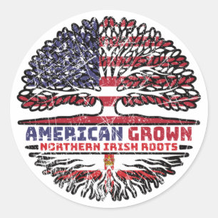 Adesivo Redondo Norte Ireland Irish Ulster EUA EUA EUA