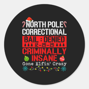 Adesivo Redondo Norte Le Correcional Louco Criminalmente Desaparec