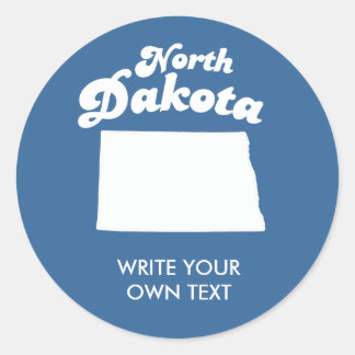 ADESIVO REDONDO NORTH DAKOTA STATE MOTTO T SHIRT