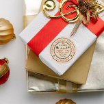 Adesivo Redondo North Pole Special Delivery Santa Christmas Gift<br><div class="desc">These stickers are perfect for using as labels on Christmas cards & gifts and the festive design can be easily personalized with a recipient name. Please note: these stickers are only for people on Santa's nice list and should not be given to anyone on Santa's naughty list ;-)</div>