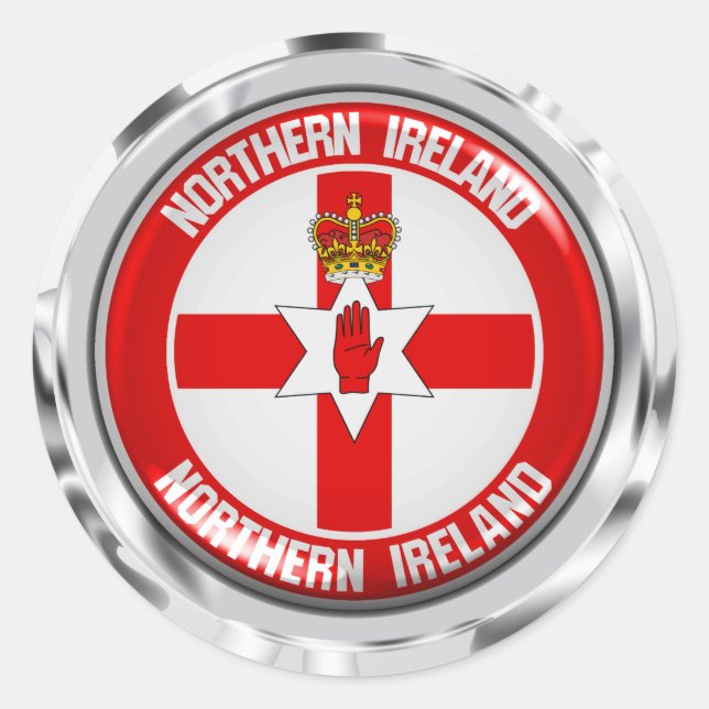 Adesivo Redondo Northern Ireland Round Emblem (Frente)
